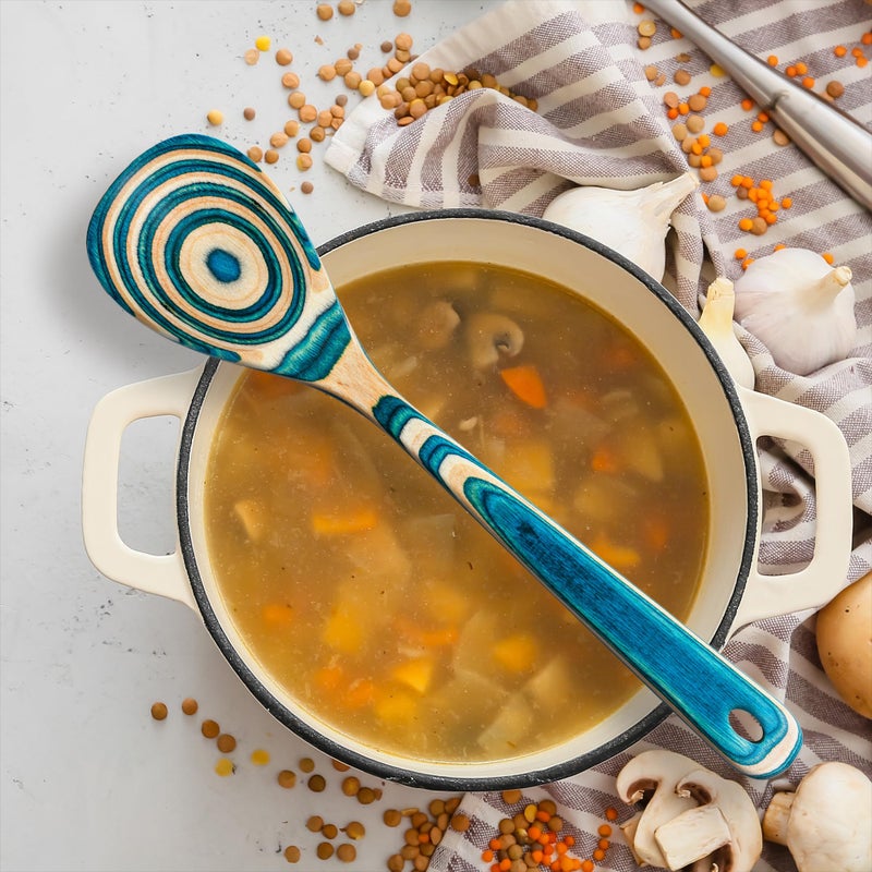 Totally Bamboo Baltique Mykonos Collection Wooden Cooking Spoon â€” 12.5-Inch Kitchen Utensil for Mixing, Stirring, Serving â€” Safe for Nonstick Cookware - Image 3